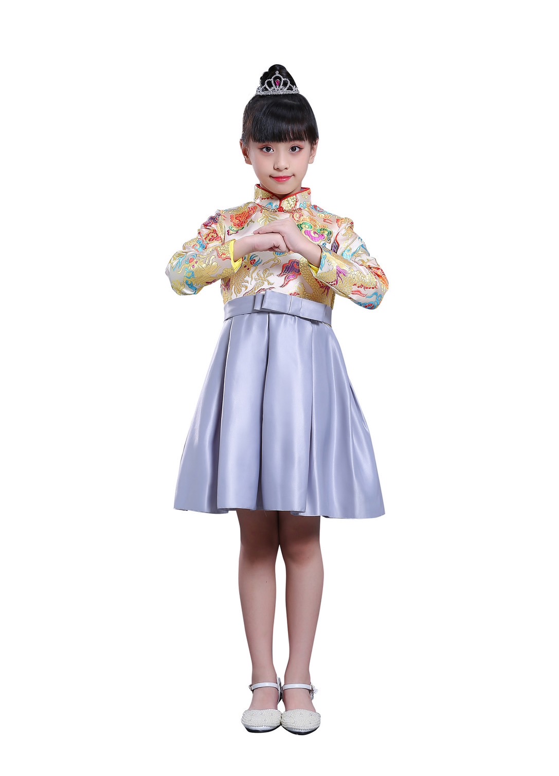 **พร้อมส่ง** ชุดจีน กี่เพ้า ชุดจีนเด็กชาย เสื้อสีแดงแขนขลิบทอง+สแลคดำ รุ่น 2