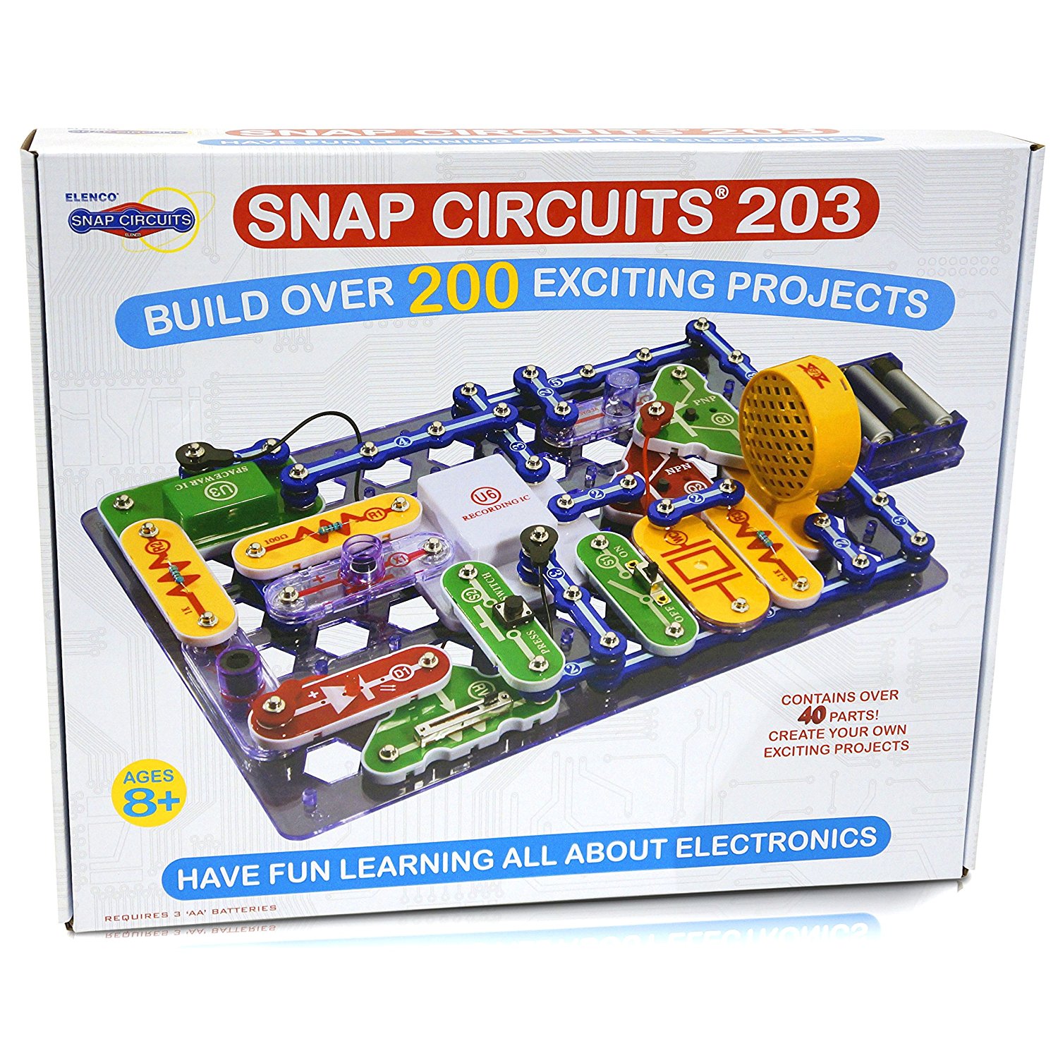 วงจรไฟฟ้าขนาดเล็ก Snap Circuits 203 Electronics Discovery Kit