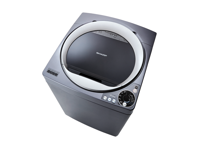 Sharp เครื่องซักผ้าฝาบน 10 KGS มี Ag Pulsator ป้องกันเชื้อรา รุ่น ES-U10HT-S สีเงิน