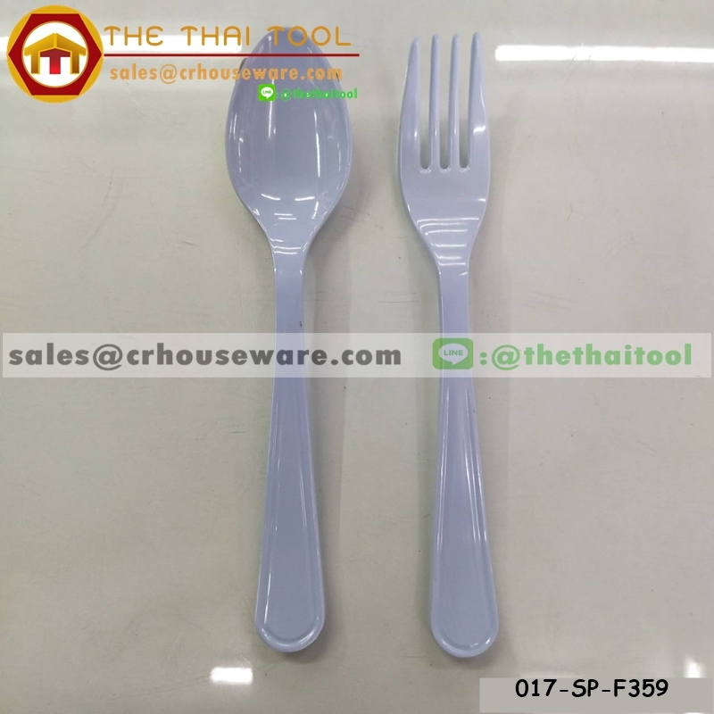 ช้อน-ส้อมเด็กหัดทาน ช้อนส้อมฝึกเด็กทานอาหาร ช้อน-ส้อมเมลามีนเด็ก 017-SP-F359