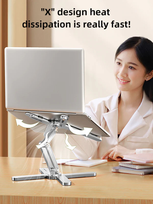 Laptop Stand Ergonomic 360 Rotable by Cabletime หมุนได้ 360 องศา ปรับขึ้นลงได้ พับเก็บและพกพาได้