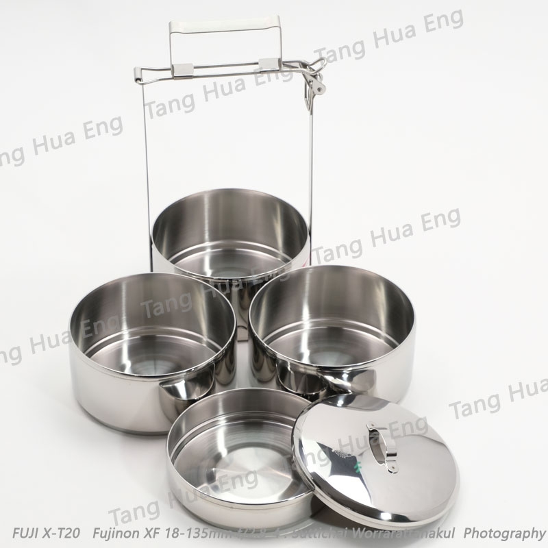 ปิ่นโตบัดดี้ 14 ซม. 3 ชั้นครึ่ง แถมชั้นเครื่องเคียง ตราหัวม้าลาย