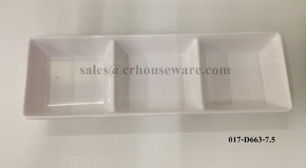 ถ้วยน้ำจิ้ม 3 ช่อง 7.5 นิ้ว 017-D2663-7.5