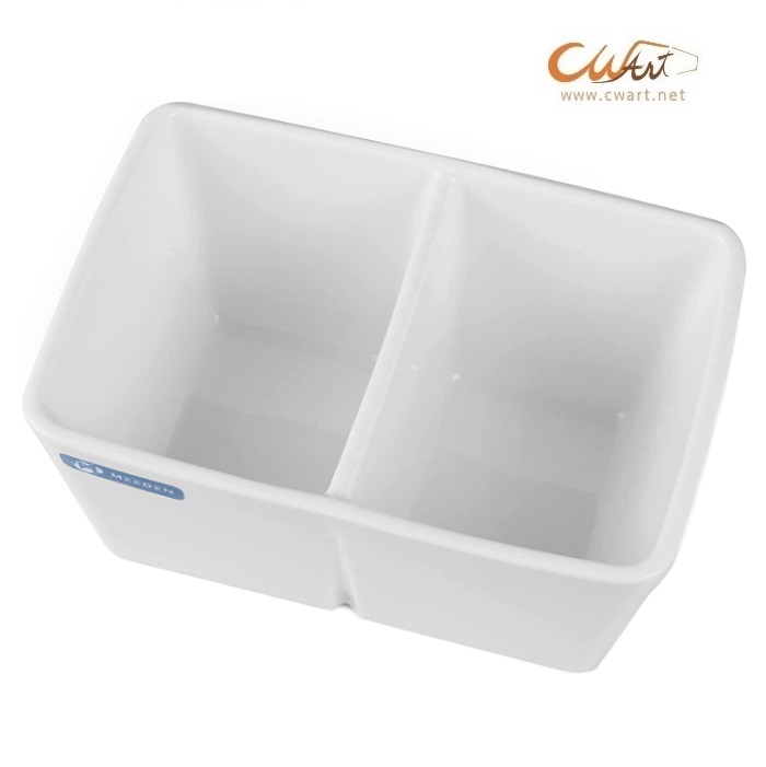 ที่ล้างพู่กันเซรามิกเกรดพอร์ซเลน Meeden 2 ช่อง