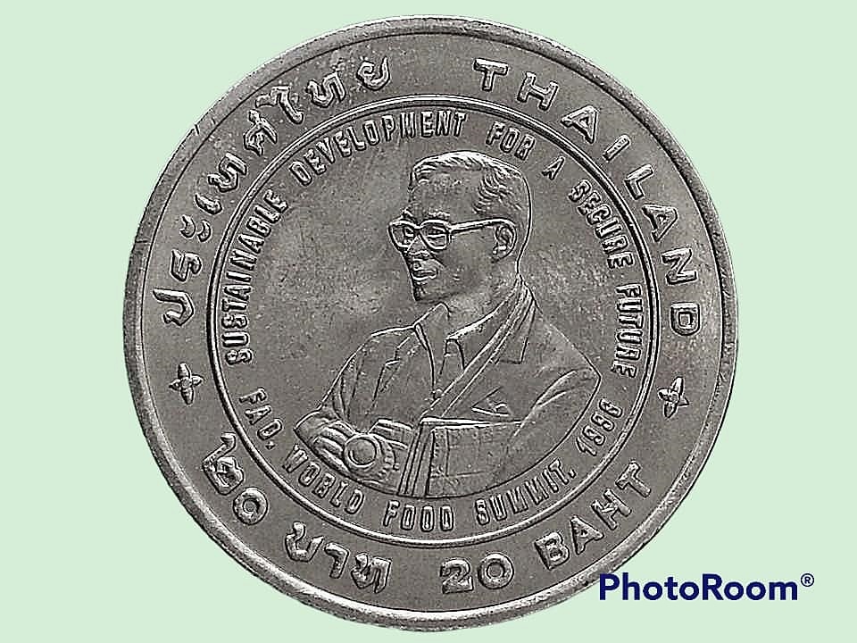 เฉลิมพระเกียรติ 20 Baht (F.A.O. Agricola Medal to HM King Bhumibol Adulyadej