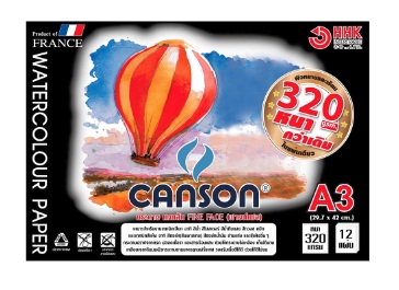 สมุดสีน้ำ Canson 320g 12sht ผิวหยาบ