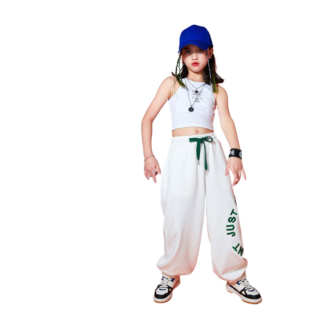 พร้อมส่ง เฉพาะเสื้อกล้ามสีขาว ***ชุดเต้น ชุดแดนซ์ เสื้อกล้าม