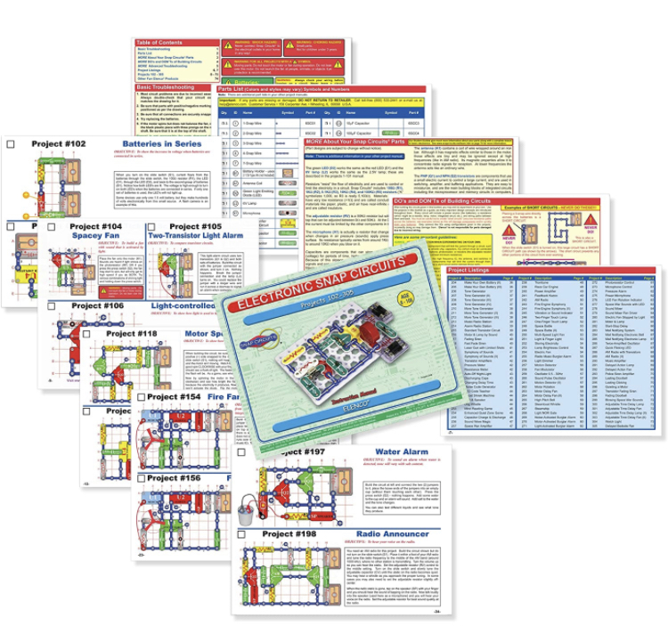 ชุดสร้างวงจรไฟฟ้าแบบไม่อันตราย Snap Circuits Classic SC-300 Electronics Exploration Kit