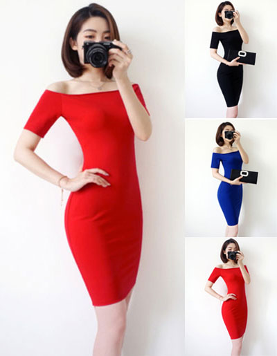 สินค้าพรีออเดอร์ ชุดเดรสแฟชั่นสไตล์เรียบหรู 3สี 3ไซส รหัส PO-Dress-010