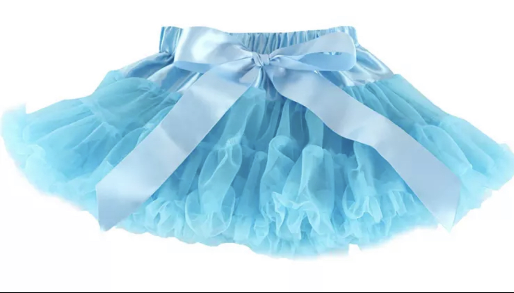 กระโปรงพองฟู กระโปรงเด็ก รุ่นไม่มีกระดุมยางยืด โบว์ติดกระโปรง