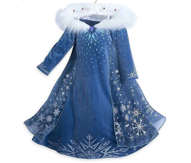 ชุดเด็ก : เดรส+ผ้าคลุมแอลซ่าซีซั่น2