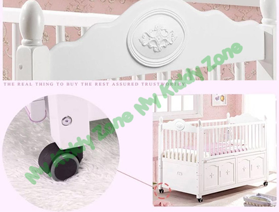 เตียงนอนไม้สำหรับเด็ก Oriental White Premium (WD5) TP21047