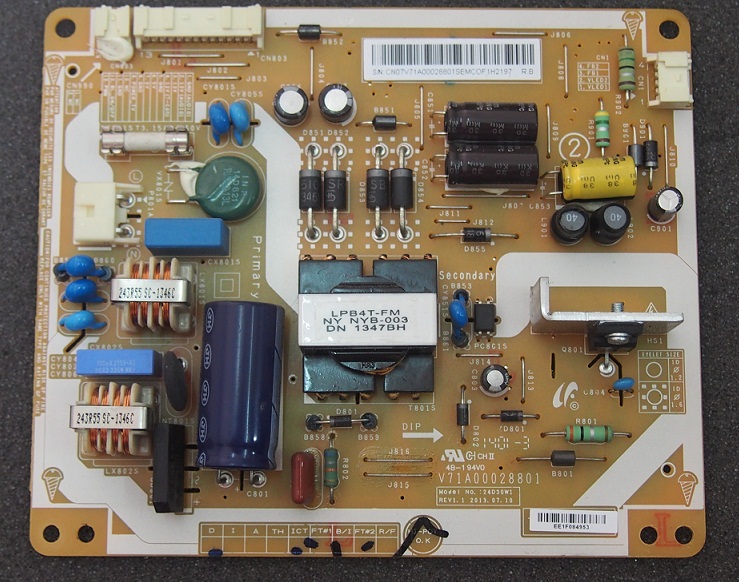 SUPPLY LED TV TOSHIBA 24P1300VT/ V71A00028801,V71A00028800