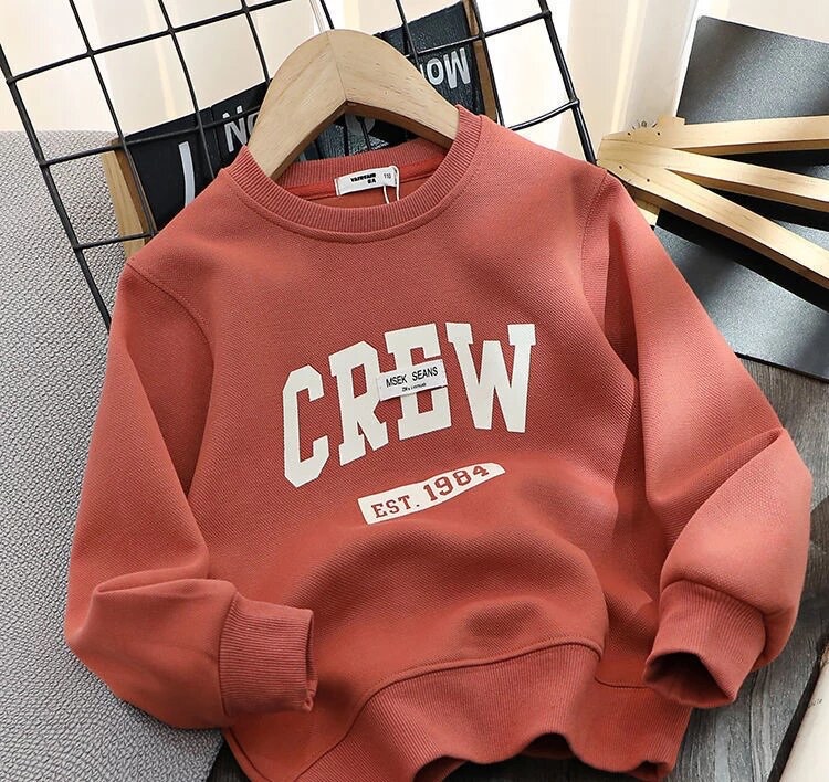 พร้อมส่ง เสื้อกันหนาว เสื้อแขนยาว ลาย Crew