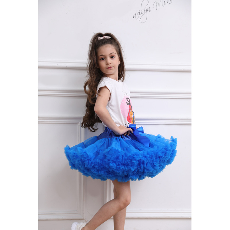 พร้อมส่ง กระโปรงTUTU พองฟู กระโปรงเด็ก พองฟู ติดริบบิ้นโบว์