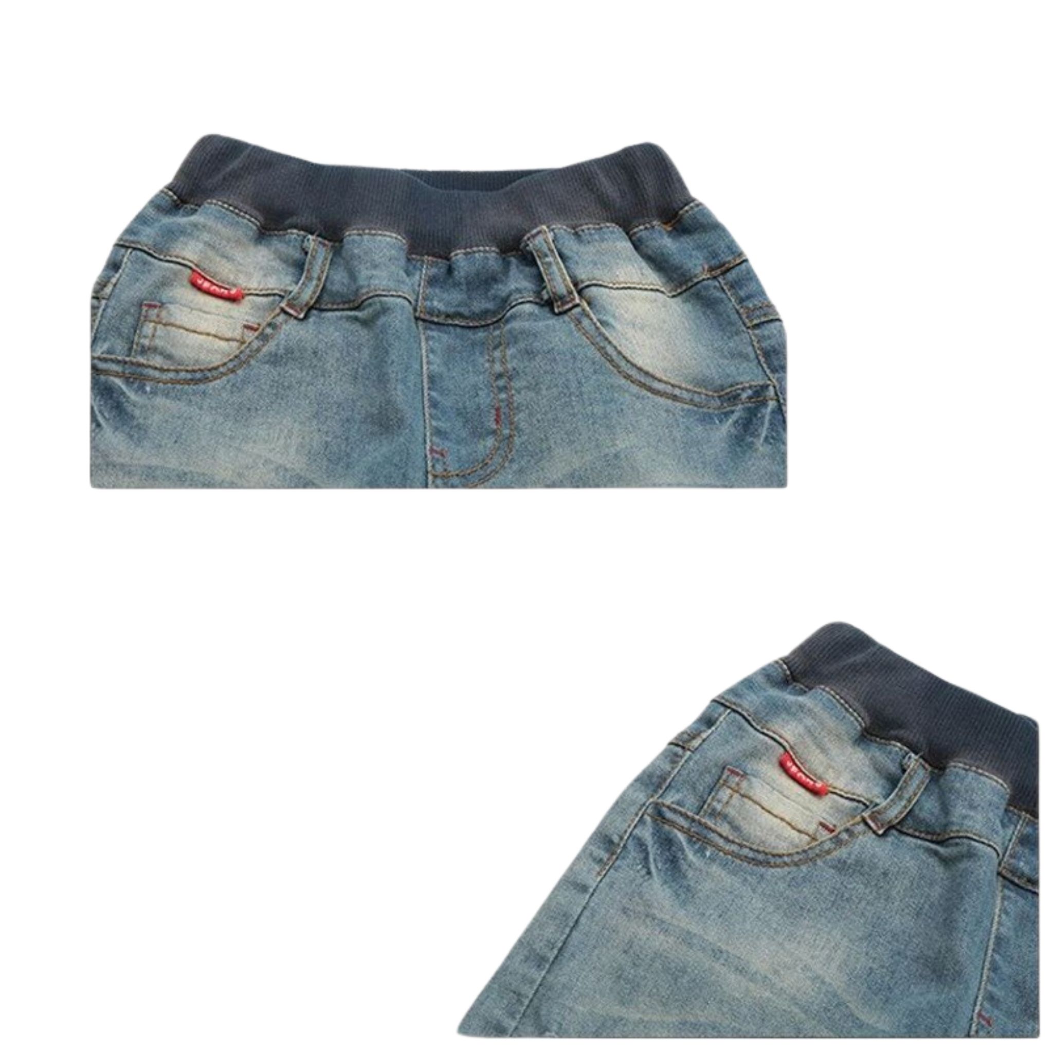 สินค้าพร้อมส่ง กางเกงยีนส์เด็กชาย แต่งลาย