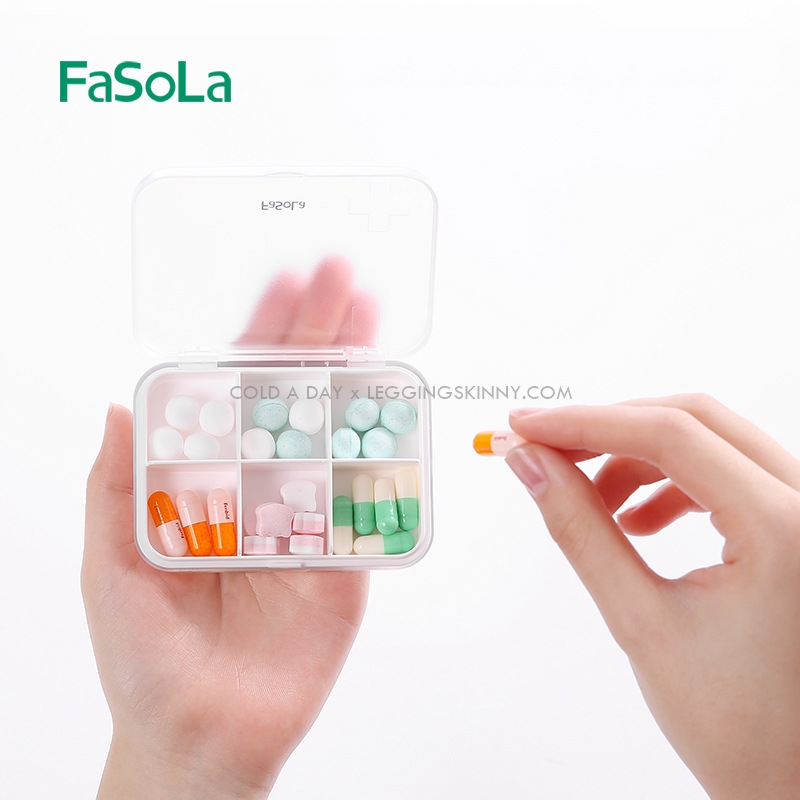 Fasola กล่องยาพกพา 6 ช่อง