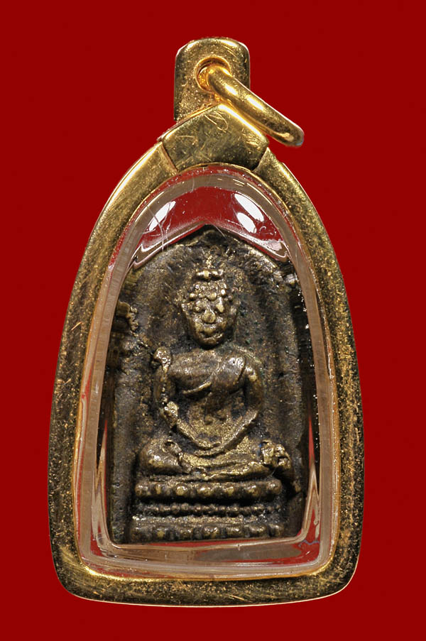 เหรียญหล่อพระประจำวันพฤหัสบดี เจ้าคุณศรี (สนธิ์) ปี2493-2494 วัดสุทัศน์ วันพฤหัสบดี (ปางสมาธิ) เนื้อโลหะผสม เลี่ยมทองคำ