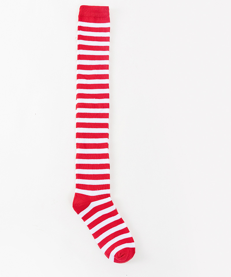 ถุงเท้ายาว แนวสปอร์ต สีพื้น ลายริ้ว เด็กโต-ผู้ใหญ่