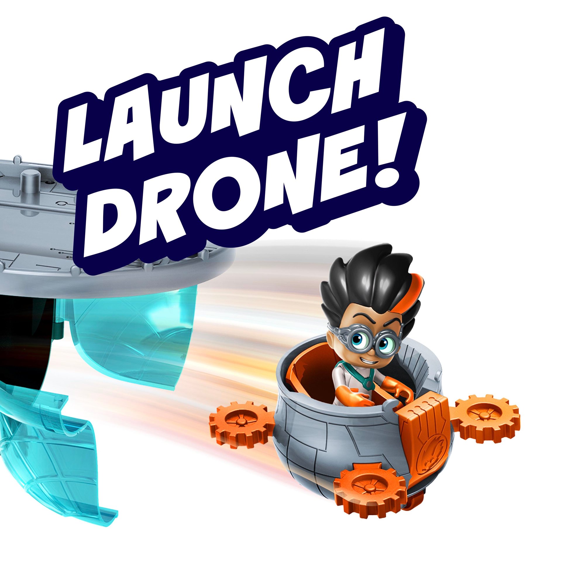 PJ Masks Romeo's Flying Factory Playset with Lights, Sounds, and Secret Compartment