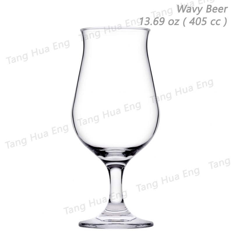 ( 6 ใบ ) แก้วน้ำ แก้วค็อกเทล Pasabahce Wavy Beer 405 CC. #440297-1106349