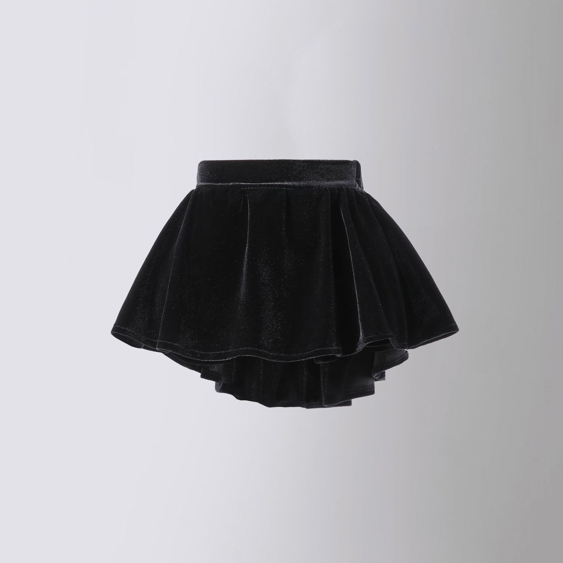friendly4kid กระโปรงดำกำมะหยี่หางปลาเด็ก – Black Velvet Cute Skirt