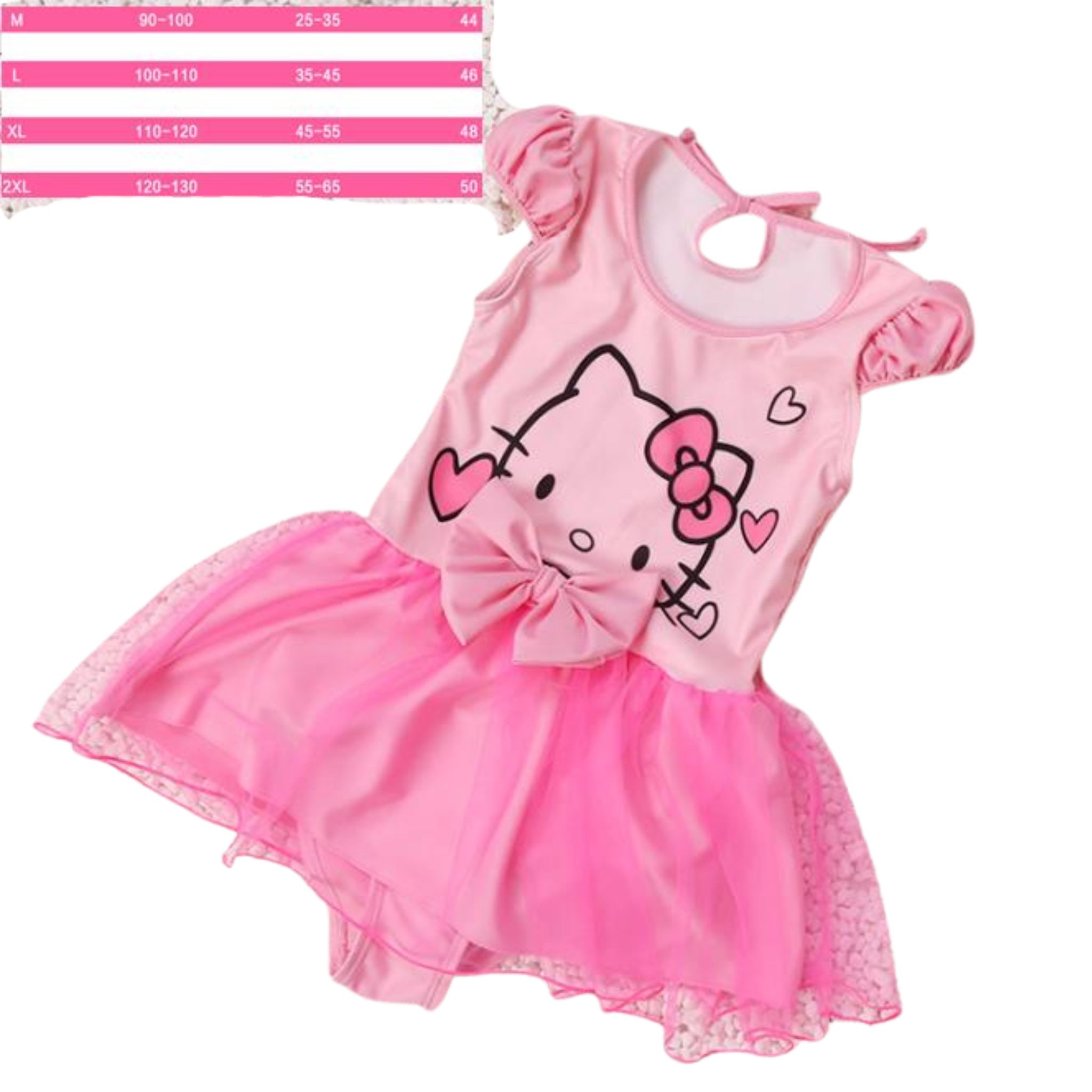 พร้อมส่ง ชุดว่ายน้ำ บอดี้สูท ลายการ์ตูน สีชมพู-ฟ้า