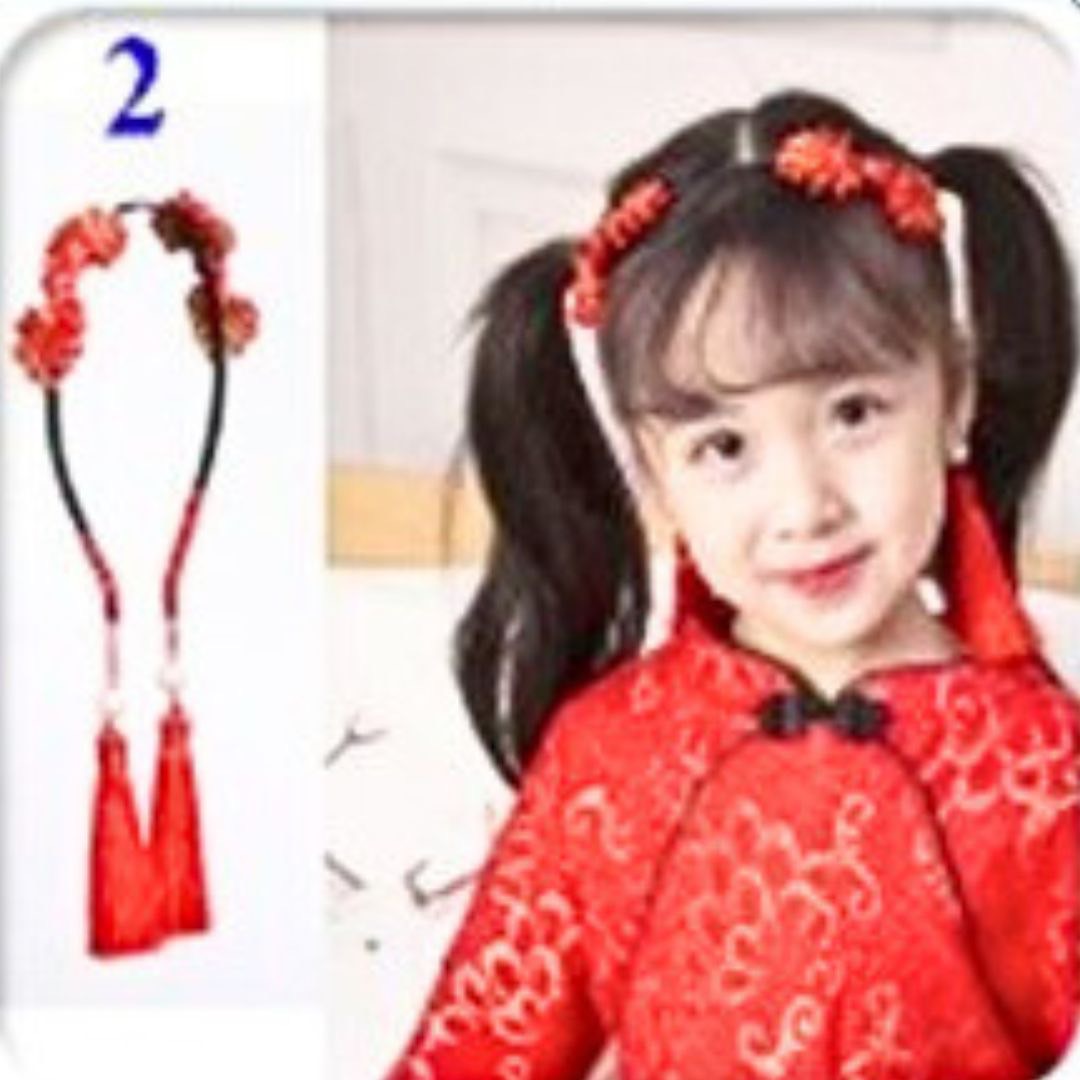 กิ๊บติดผมตรุษจีน แต่งผม พู่ห้อย คาดผม