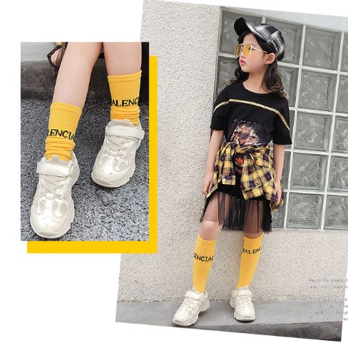 ถุงเท้ายาว ถุงเท้าเด็ก หลากสี