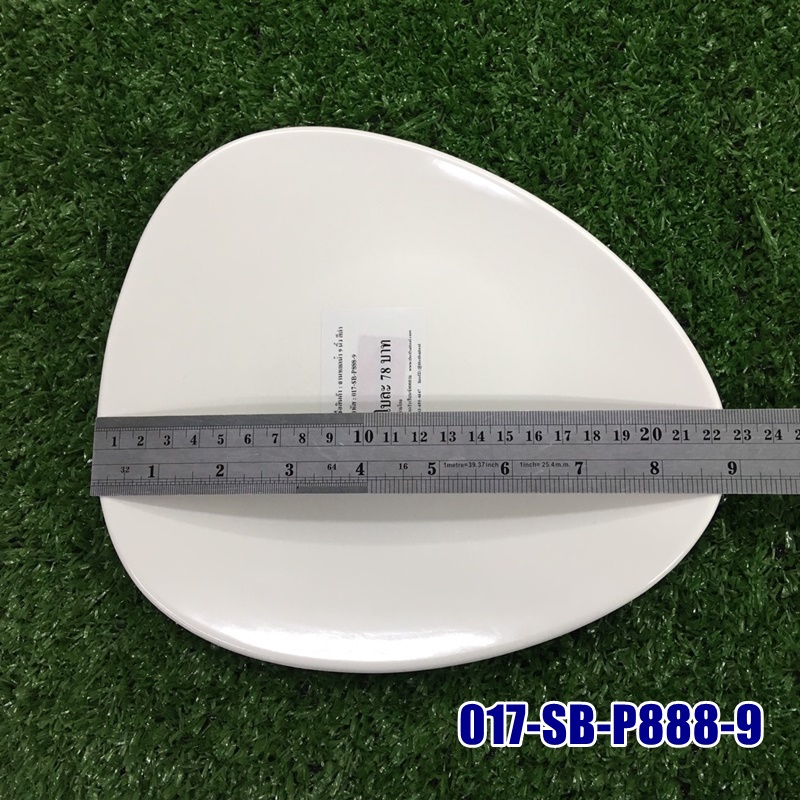 จานหยดน้ำ 9 นิ้ว สีขาว,ดำ 017-SB-P888-9
