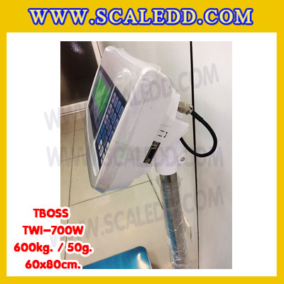 เครื่องชั่งน้ำหนัก600กิโลกรัม เครื่องชั่งน้ำหนัก600kg เครื่องชั่งดิจิตอล600kg เครื่องชั่งตั้งพื้น ตาชั่ง600kg ความละเอียด 50g ขนาดแท่นชั่ง60*80cm ยี่ห้อ TBOSS รุ่น TWI-700W (เครื่องชั่งผ่านตรวจรับรองจากสำนักชั่งตวงวัด)