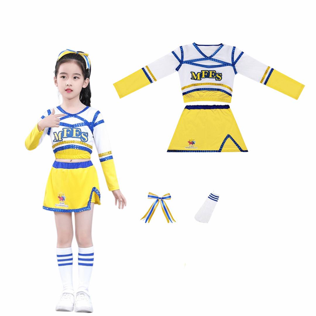 สินค้าพร้อมส่ง ***ชุดเชียร์ลีดเดอร์ เซ็ท เสื้อ+กระโปรง