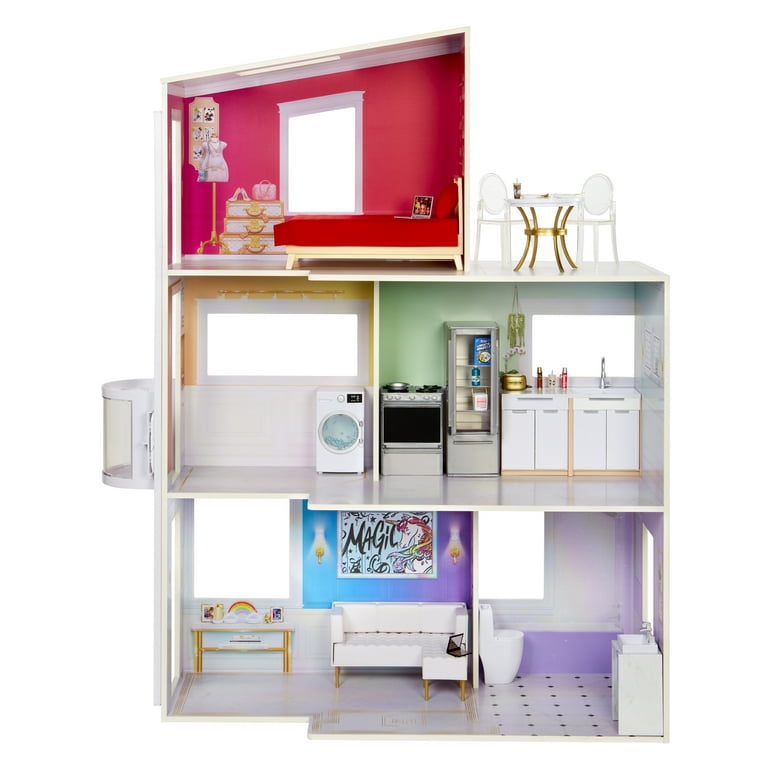 บ้านตุ๊กตานำเข้าจาก 🇺🇸 Rainbow High 3-Storey Wooden Doll House