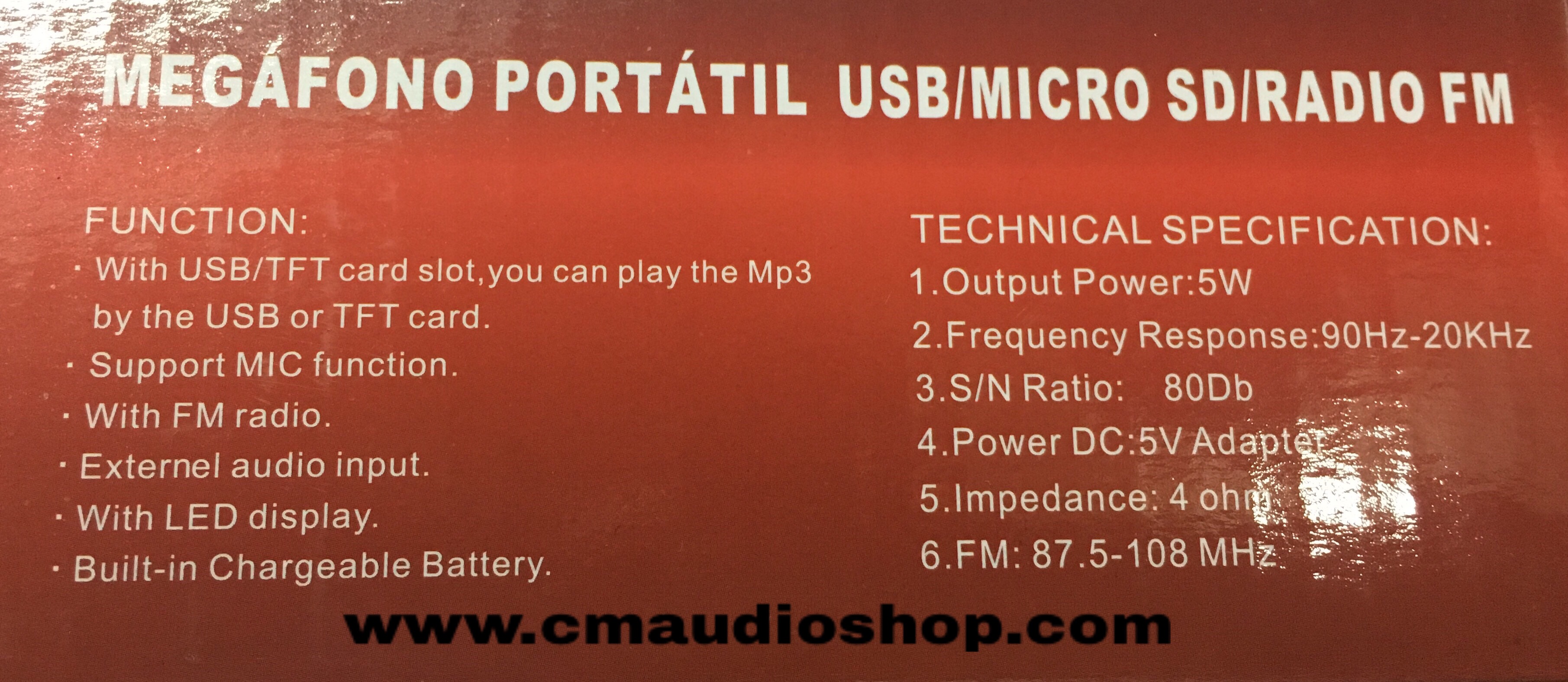 ไมค์-ลำโพงคาดเอว SD-1001 (USB)