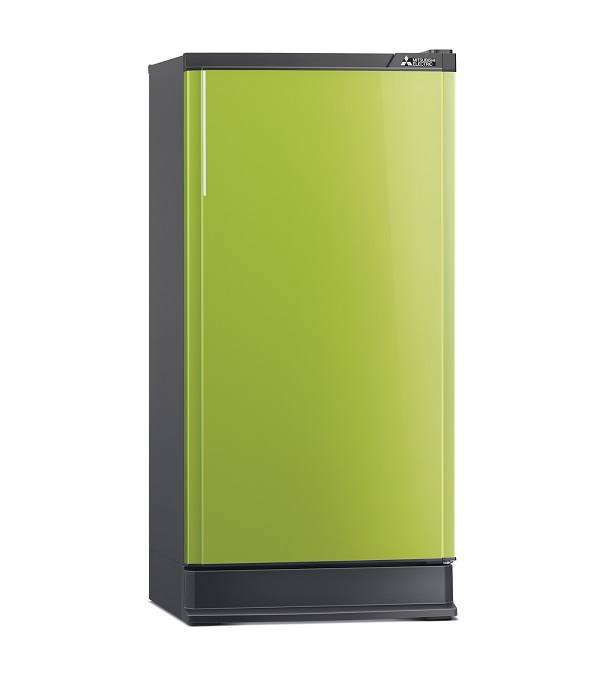 Mitsubishi ตู้เย็น 1 ประตู 6.0Q Flat Design แบบระเหยน้ำทิ้งอัตโนมัติ รุ่น MR-17JA-GR สีเขียวมรกต