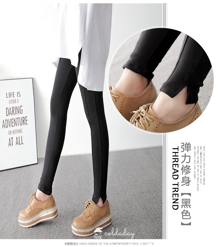 เลกกิ้งกันหนาวคนท้องสีดำ M-2XL