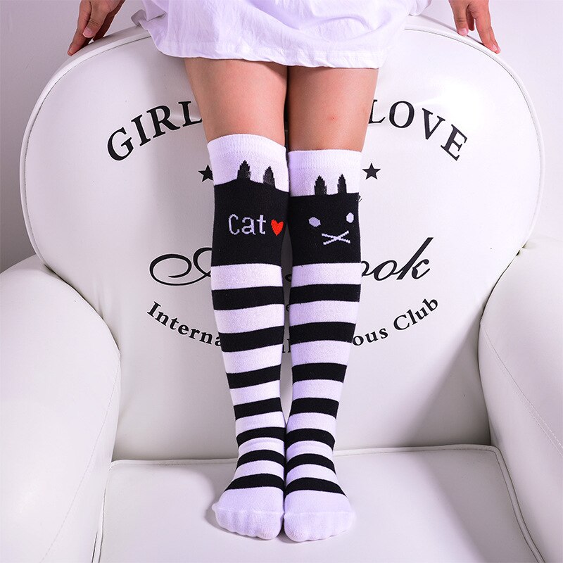 ถุงเท้ายาว เด็ก ลายแมว