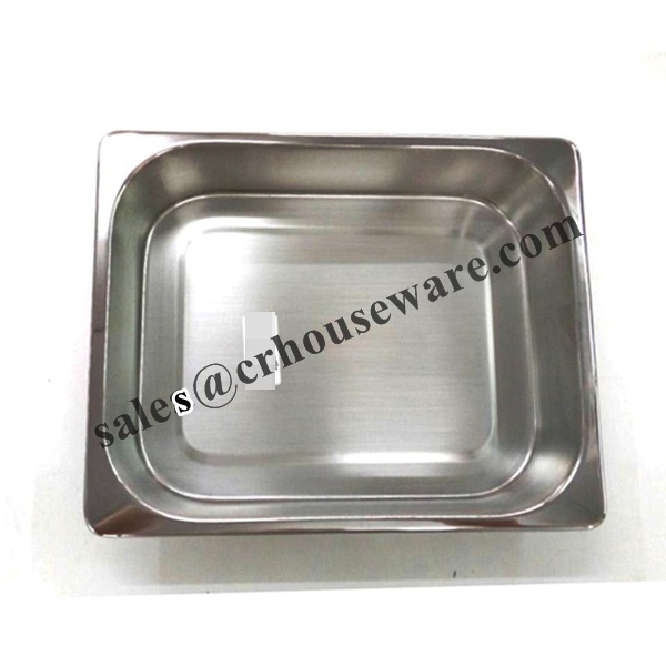 อ่างอาหารสเตนเลส 1/2 ตื้น 6.5 cm. 005-100-000-002