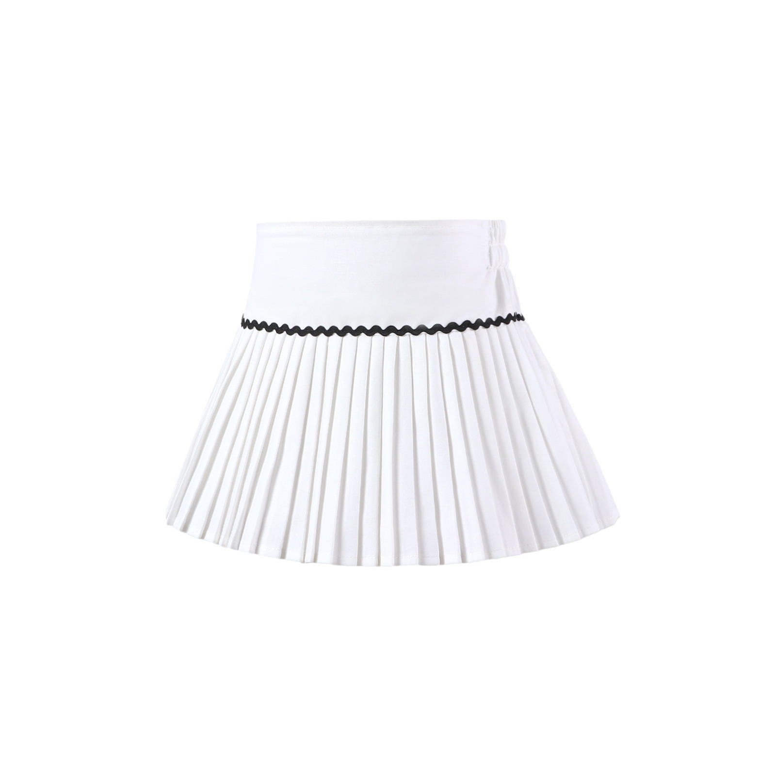 กระโปรง เด็กผู้หญิง อัดพลีส สีพื้นแยกสร้อม**พร้อมแบบโบว์ชมพู