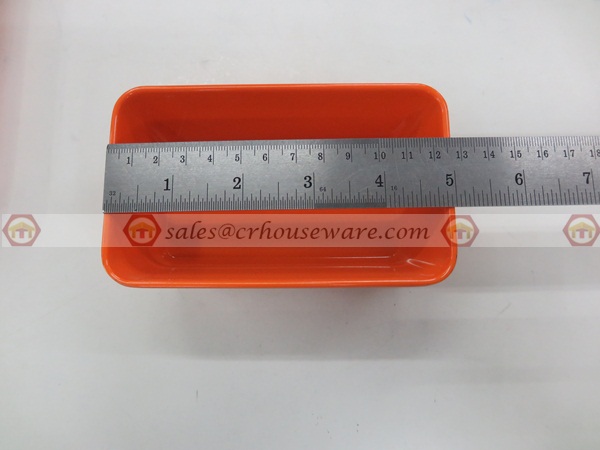 ถ้วยทรงสี่เหลี่ยม 3*5 นิ้ว สีส้ม 017-D989-5-3