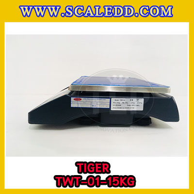 เครื่องชั่งน้ำหนักดิจิตอลตั้งโต๊ะ15กิโลกรัม เครื่องชั่งดิจิตอล15กิโล ตาชั่ง15kg ตาชั่ง15กิโลกรัม ความละเอียด0.5g ยี่ห้อ TIGER รุ่น TWT (เครื่องชั่งผ่านตรวจรับรองจากสำนักชั่งตวงวัด)