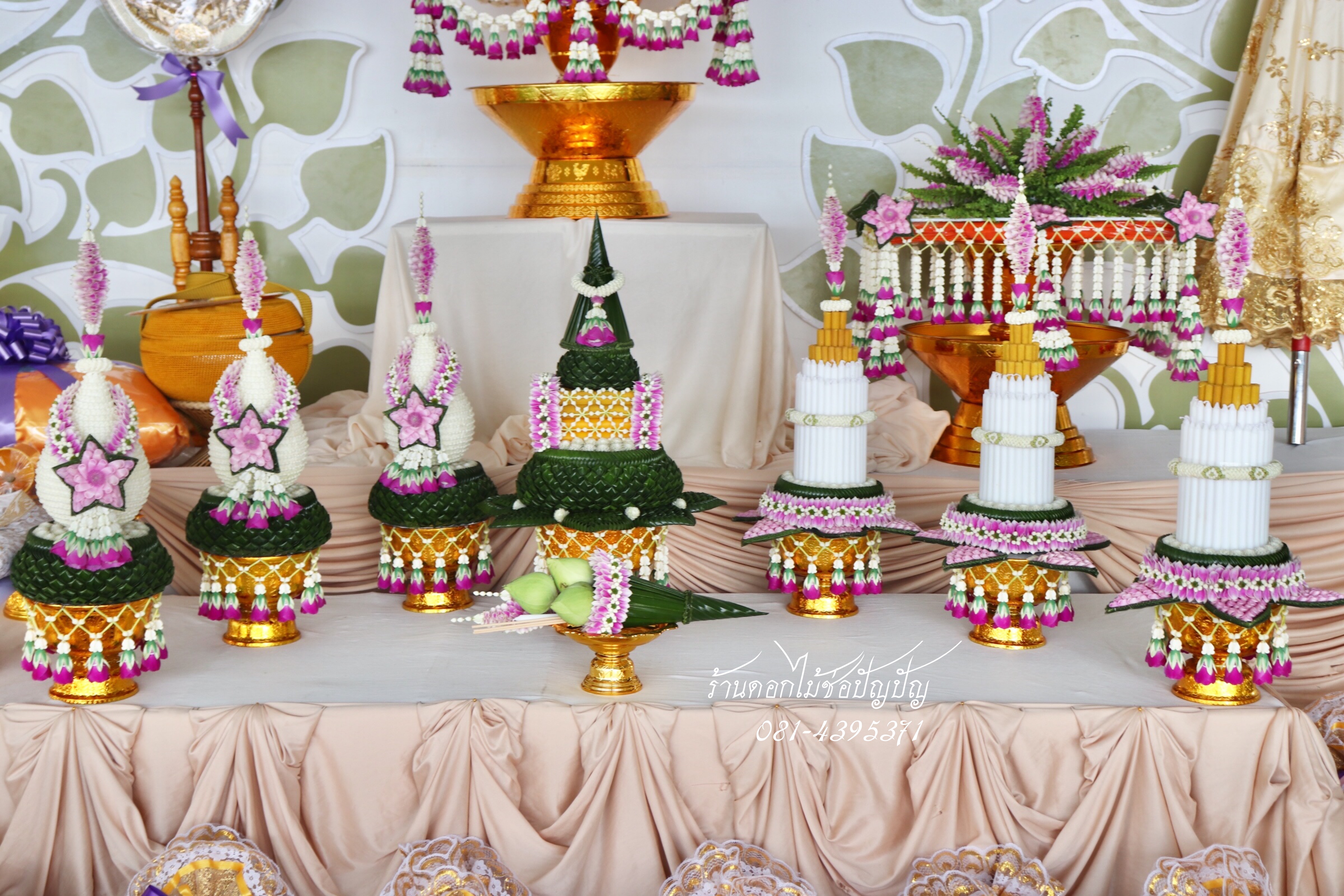 ชุดเครื่องบวชดอกไม้สด ชุดD1.