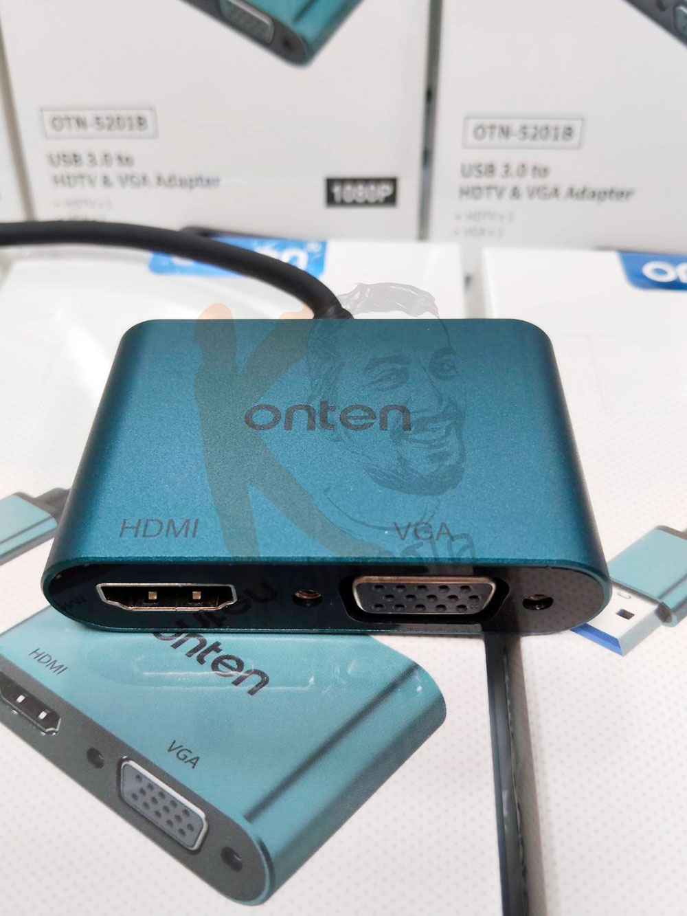 USB3.0 to HDMI+VGA Adapter by Onten