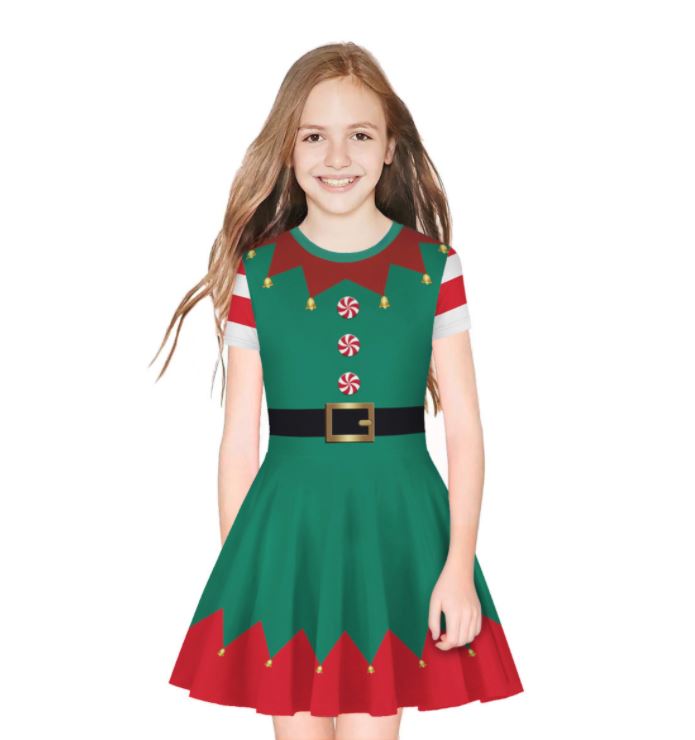 ชุดคริสต์มาส คริสมาส เดรสเขียว-แดง