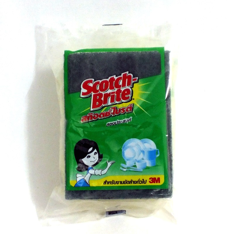 สก๊อตไบร์ท 3M + ฟองน้ำ ( 3"x4" )