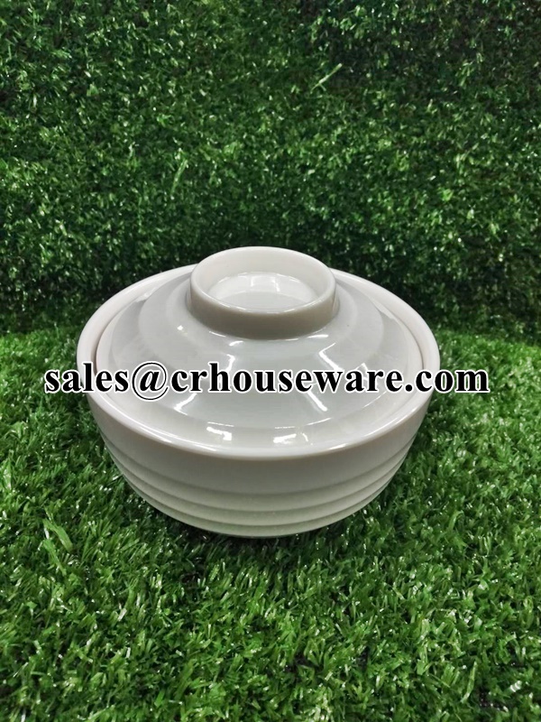 ชามเมลามีน ด้านในสแตนเลส 13 ซม. 008-STK-165 ชามเกาหลี 2 ชั้น 5 นิ้ว,ชามอาหารจับไม่ร้อน,ชามโรงพยาบาล