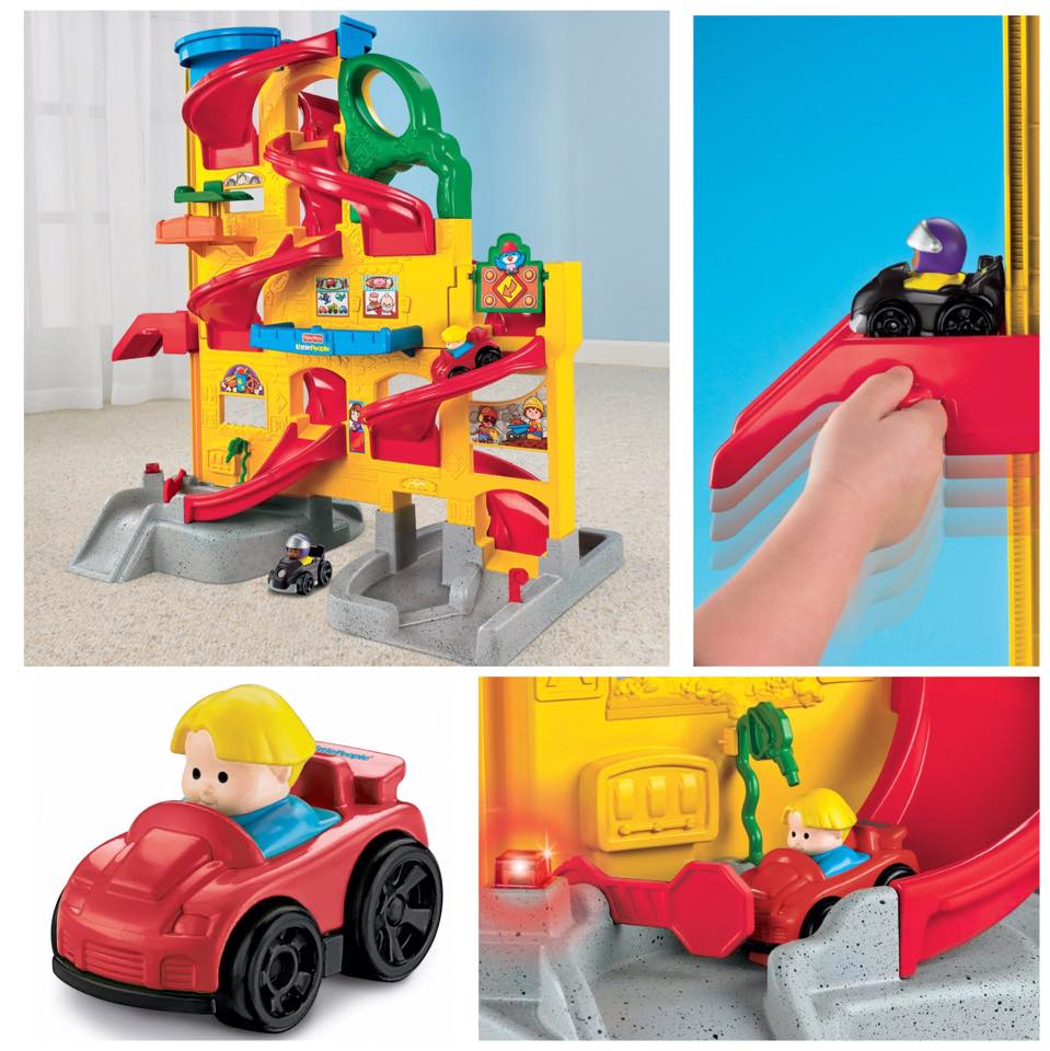 รางรถแข่ง Fisher-Price Little People Wheelies Stand 'n Play Rampway