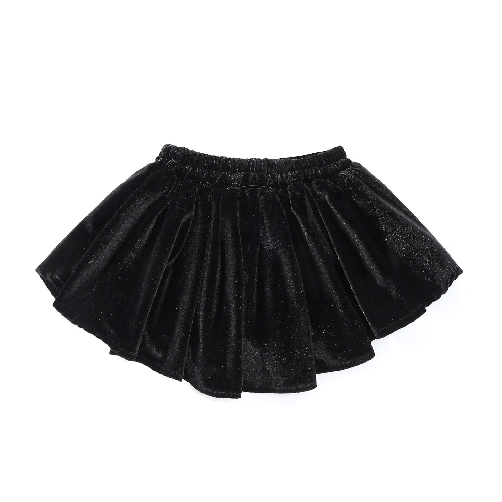 friendly4kid กระโปรงดำกำมะหยี่หางปลาเด็ก – Black Velvet Cute Skirt
