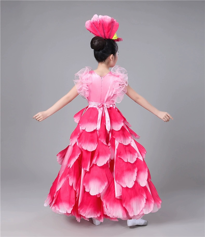 ชุดแฟนซี เดรสดอกไม้พร้อมดอกติดหัว**สินค้าเปิดจอง