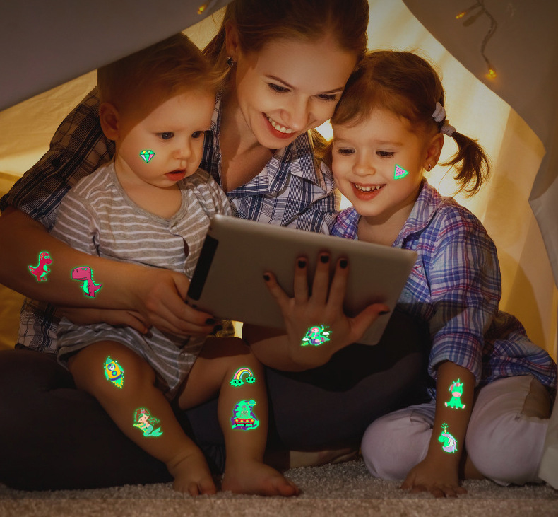 สติกเกอร์ แทททู ฮาโลวีน โพนี่ เมอเมด มีให้เลือกแบบเรืองแสงกับไม่เรืองแสง